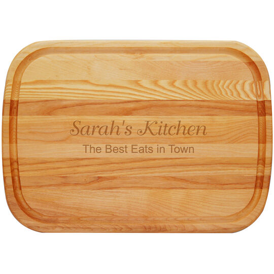 Your Text Large 21-inch Wood Cutting Board